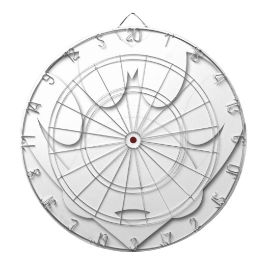 Papierschnitt Dose und Herzform Dartscheibe (vorne)