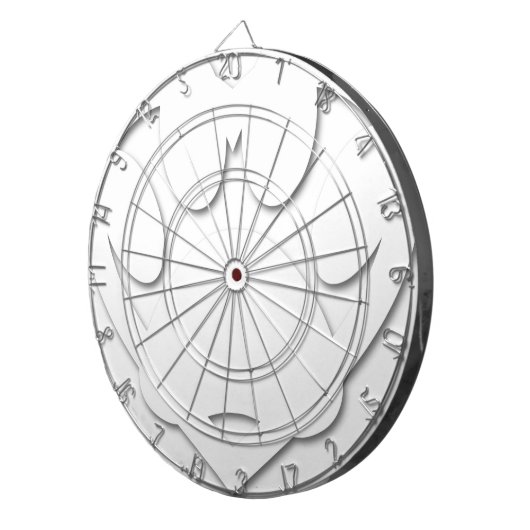 Papierschnitt Dose und Herzform Dartscheibe (Vorderseite rechts)