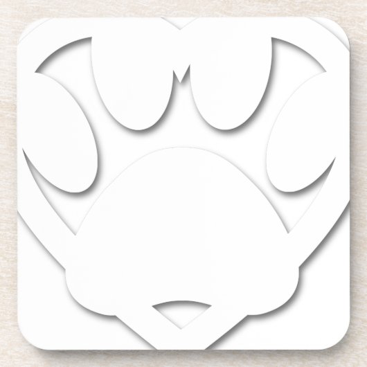 Papierschnitt Dose und Herzform Getränkeuntersetzer (Vorderseite)