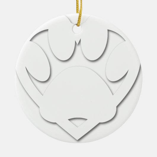 Papierschnitt Dose und Herzform Keramik Ornament (Vorne)