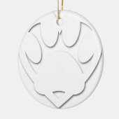 Papierschnitt Dose und Herzform Keramik Ornament (Links)