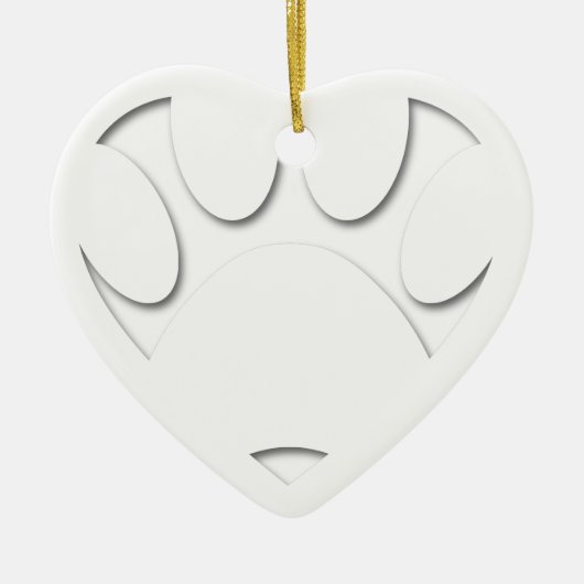 Papierschnitt Dose und Herzform Keramikornament (Vorne)