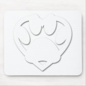 Papierschnitt Dose und Herzform Mousepad (Vorne)