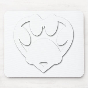 Papierschnitt Dose und Herzform Mousepad
