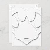 Papierschnitt Dose und Herzform Postkarte (Vorne/Hinten)