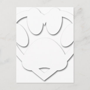 Papierschnitt Dose und Herzform Postkarte