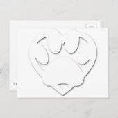 Papierschnitt Dose und Herzform Postkarte (Vorne/Hinten)