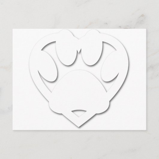 Papierschnitt Dose und Herzform Postkarte (Vorderseite)