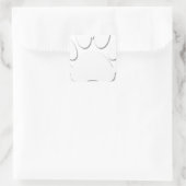 Papierschnitt Dose und Herzform Quadratischer Aufkleber (Tasche)