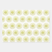 Papierschnitt Gelbe Sonnendrucke Geschenkpapier Set (Vorderseite 3)