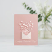Papierschnitt Herzen Valentinestag Postkarte (Stehend Vorderseite)