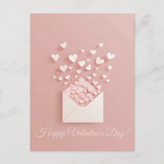 Papierschnitt Herzen Valentinestag Postkarte (Vorderseite)