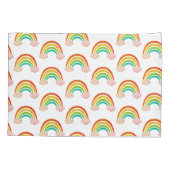 Papierschnitt Regenbogen und rosa Wolken Kissenbezug (Rückseite)