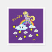 Papierschuhe, Lila Regenbogenwolken Serviette (Vorderseite)