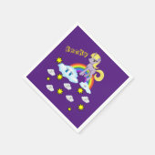 Papierschuhe, Lila Regenbogenwolken Serviette (Ecke)