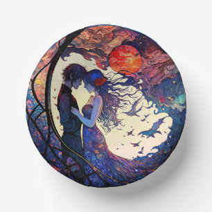 Papierschüsseln aus vereinzeltem Glas Pappteller