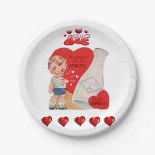 Papierschüsseln Valentinstag Pappteller