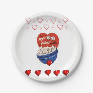 Papierschüsseln Valentinstag Pappteller