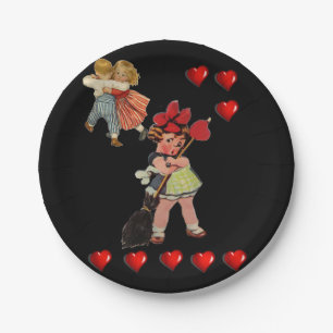 Papierschüsseln Valentinstag Pappteller