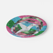 Papierschüsseln Vogel Pappteller (Schrägansicht)