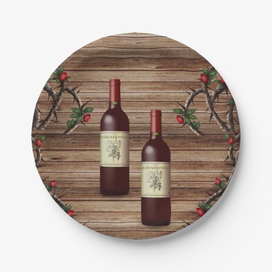 Papierschüsseln Wein Pappteller (Vorderseite)