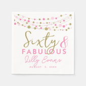 Papierservierung aus dem 40. Party, Glitzer aquama Serviette (Vorderseite)