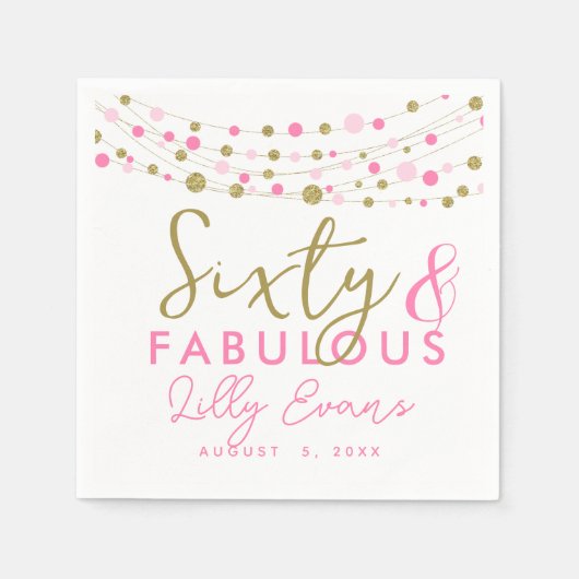 Papierservierung aus dem 40. Party, Glitzer aquama Serviette (Vorderseite)