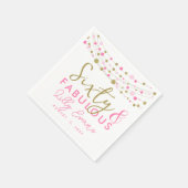 Papierservierung aus dem 40. Party, Glitzer aquama Serviette (Ecke)