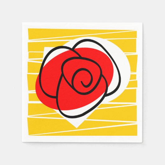 Papierserviette aus spanischer Rose (Vorderseite)