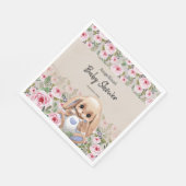 Papierserviette Babydusche mit niedlichem Design. (Ecke)