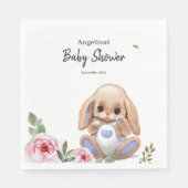 Papierserviette Babydusche mit niedlichem Design. (Vorderseite)