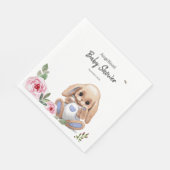 Papierserviette Babydusche mit niedlichem Design. (Ecke)