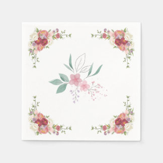 Papierserviette floral für Hochzeiten