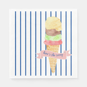 Papierserviette Here's The Scoop