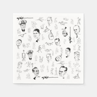 Papierserviette mit Art Hofmann Grafik