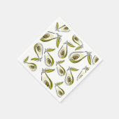 Papierserviette mit Avocado. (Ecke)