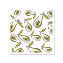 Papierserviette mit Avocado.