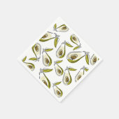 Papierserviette mit Avocado. (Ecke)