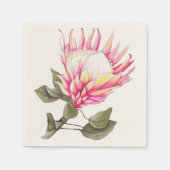 Papierserviette mit King Protea (Vorderseite)