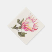 Papierserviette mit King Protea (Ecke)