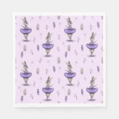 Papierserviette mit niedlichem Ballerina-Hasen. (Vorderseite)