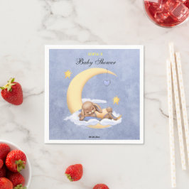 Papierserviette mit niedlichem Hasen.