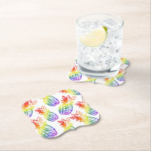 Papierserviette Regenbogen Ananas