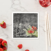 Papierservietten Asiatische Blume (Beispiel)