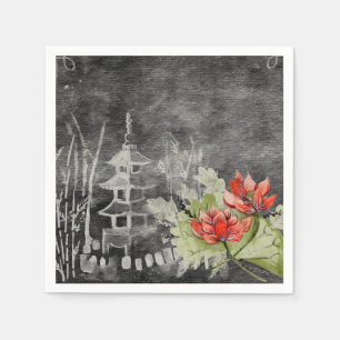 Papierservietten Asiatische Blume