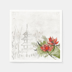 Papierservietten Asiats-Blume