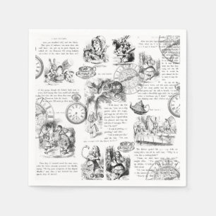 Papierservietten aus Alice im Wunderland