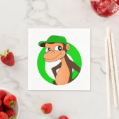 Papierservietten aus Chimp-Cartoon (Beispiel)