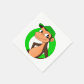 Papierservietten aus Chimp-Cartoon (Ecke)