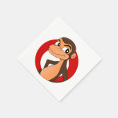 Papierservietten aus Chimp-Cartoon (Ecke)